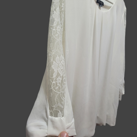 Stella Morgan White Lace Detailed Blouse L - Picture 7 of 8
